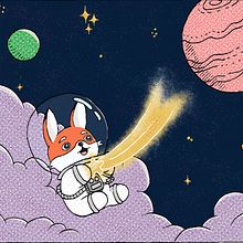 A Raposa e sua Estrela Cadente 🦊🌠. Traditional illustration, Digital Illustration, Drawing, Painting, Creativit, Digital Drawing, Pencil Drawing, Children's Illustration, Comic, Artistic Drawing, and Gouache Painting project by Thamires De Lunas - 04.22.2025