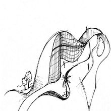 "Organic Flow Pavilion". Architectural Illustration, Architecture, Drawing, Sketchbook, Sketching, and Spatial Design project by Samar Hossam ElDin Ahmed - 04.22.2025