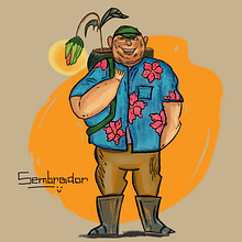 Sembrador . Drawing, and Digital Illustration project by Catherine Lopez - 04.22.2025