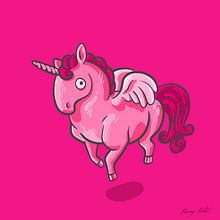 Plumpicorn: Destroyer of the Universe. Un progetto di Illustrazione digitale, Disegno, Graphic design e Disegno digitale di Samantha Foster - 22.04.2025