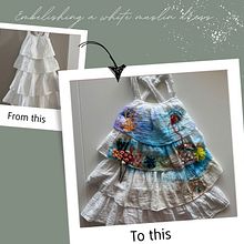 Sea layers muslin dress. Arts, Crafts, and Textile Design project by elenachiperi - 04.22.2025