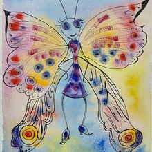 Miss Butterfly. Traditional illustration, Drawing, Painting, Character Design, Watercolor Painting, Children's Illustration & Ink Illustration project by akhasanova - 04.22.2025