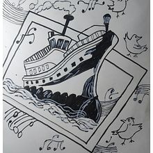 Sailing Beyond the Frame. Pencil Drawing, Ink Illustration, Drawing, and Artistic Drawing project by vinitp8 - 04.22.2025