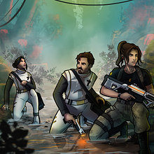 Escape . Digital Illustration, Drawing, Character Design, Narrative, Digital Drawing, and Comic project by Denisse Hultzsch - 04.22.2025