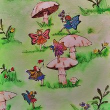 Um dia no anel de fadas. Ilustração tradicional, Ilustração infantil, Pintura em aquarela, Stor, e telling projeto de Misha - 22.04.2025
