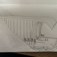 Olas. Architectural Illustration, Architecture, Drawing, Sketchbook, Sketching, and Spatial Design project by Aracely Araoz - 04.22.2025