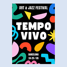 Identidad visual del festival de arte y jazz | Creado con Canva. Un proyecto de Br, ing e Identidad, Tipografía, Diseño digital y Diseño gráfico de Aitana Barredo - 22.04.2025