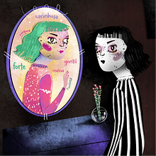 O espelho que reflete o interior. Digital Illustration project by Margarida Gonçalves - 04.22.2025