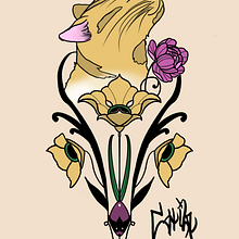 Gatos. Digital Drawing, Digital Illustration, Drawing, and Tattoo Design project by Camila Geering - 04.24.2025