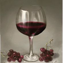 Taça de vinho. Digital Illustration, Drawing, Realistic Drawing, and Digital Painting project by Nathaly Proença - 04.25.2025
