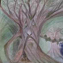 Um Ent desconhecido em seu cotidiano . Character Design, Drawing, Painting, Pencil Drawing, and Watercolor Painting project by marina_guerra - 04.25.2025
