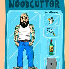 Woodcutter Blister Toy FCKAI . Un proyecto de Ilustración digital de woodcutter Manero - 25.04.2025
