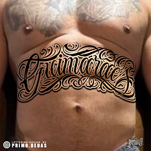 Custom Lettering Tattoo Design Ein Projekt aus dem Bereich Kalligrafie, Lettering und Tattoodesign von primodedas - 26.04.2025