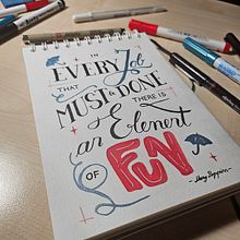Drawing a quote with Style. Creativit, Drawing, H, Lettering, Lettering, Sketchbook, and Sketching project by Corina Ramnicianu - 04.26.2025