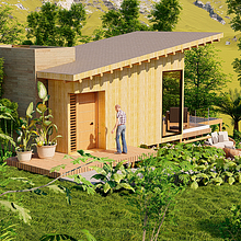 Glamping de 27 m² Cabaña en Madera. Architecture project by iphonandres - 04.28.2025