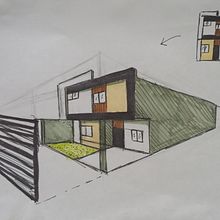 Proyecto Casa El Bosque. Architectural Illustration, Architecture, Drawing, Sketchbook, Sketching, and Spatial Design project by lolpacholl - 04.29.2025
