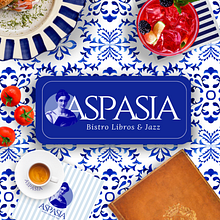 Aspasia Bistro Librería . % Paola Ortiz Minier tarafından hazırlanan Grafik Tasarım, Dijital İllüstras, on, Güzel sanatlar, Tasarım, Pazarlama, Markalaşma ve Kimlik, Yaratıcılık, Dijital Pazarlama, Dijital Tasarım, Mekansal Tasarım, Ve Reklamcılık projesi - 05.03.2025