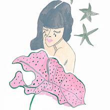 pink leaf. Un proyecto de Dibujo artístico, Diseño, Ilustración digital, Dibujo, Ilustración tradicional y Dibujo a lápiz de Heart Lais - 03.05.2025