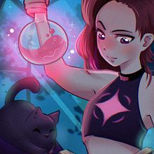 Bruja moderna . Projekt z dziedziny Projektowanie postaci, Komiks, Ilustracja c, frowa, Trad, c, jna ilustracja i Manga użytkownika Victoria Venialgo - 03.05.2025