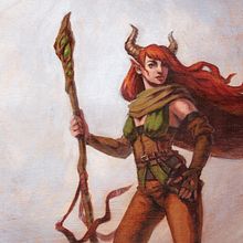 Redhead Fantasy Mage - Acrylic Painting . Projekt z dziedziny Projektowanie postaci, Trad, c, jna ilustracja,  Malarstwo, Malarstwo akr i lowe użytkownika Amelia Połtoracka - 04.05.2025