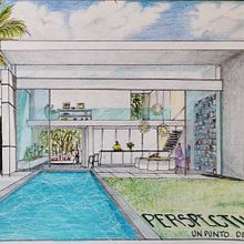 DIBUJO A MANO ALZADA. Drawing, Pencil Drawing, Sketching, Architecture, Spatial Design, and Colored Pencil Drawing project by Ana Quevedo - 05.06.2025