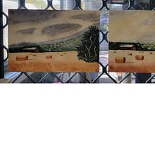 Mountain village with Barn . Pictură în acuarelă de kylieclaxton1970 - 05.07.2025