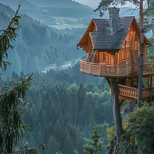 La cabaña en el árbol. Projekt z dziedziny Malowanie gwaszami, Trad, c, jna ilustracja i  Malarstwo użytkownika Jessica Menares - 10.05.2025