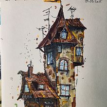 Improving. Happy with my 2nd project, . Architectural Illustration, Sketchbook, and Sketching project by Ridwan Siddique - 05.10.2025