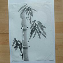 Bambou et orchidées au sumi-e. Un proyecto de Dibujo, Ilustración tradicional, Ilustración con tinta, Bellas Artes y Pintura de Morgane Laborde - 12.05.2025