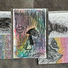 Experimental sketching with pen and ink. Projekt z dziedziny Sketchbook,  R i sunek atramentem użytkownika Elijah Jane - 14.05.2025