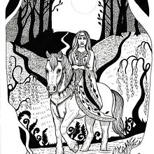 The Faery Queen of Eildon. Artistic Drawing, Drawing & Ink Illustration project by Laura Jeacock - 05.15.2025
