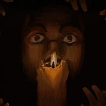 Candlelit Fear - 2025. Digital Illustration project by Elliott Jolly - 05.16.2025