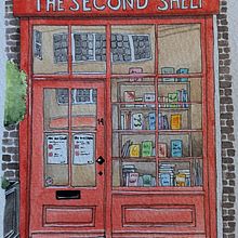 Quaint London bookshop . Projekt z dziedziny  R, sunek architektoniczn,  R, sunek,  Malarstwo i Malowanie akwarelą użytkownika elenlovik - 19.05.2025