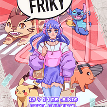 Identidad para RRSS de la Semana Friky. Un progetto di Illustrazione digitale, Graphic design e Design di Izan Serrano - 19.05.2025