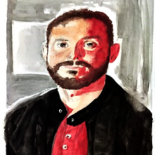 Lorenzo: retrato en acuarela. Projekt z dziedziny Malowanie akwarelą i Portret użytkownika Victor Abril Prieto - 19.05.2025