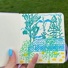 Drawing at the park. Drawing project by Kelly Q - 05.20.2025