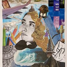Collage de Autorretrato. Collage project by Amanda Leva - 05.20.2025