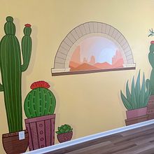 Dining room mural. Un progetto di Pittura decorativa, Interior Design, Pittura e Progettazione dello spazio di Maria - 21.05.2025