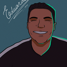 Eduardo sorrindo. Character Design, Digital Drawing, Drawing, and Portrait Drawing project by Sabrinna Rodrigues - 05.22.2025