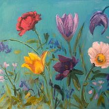 Spring Flowers. Acr, lic Painting, Botanical Illustration, Fine Arts, and Painting project by annavelikaya2013 - 05.23.2025