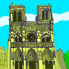 Catedral de Notre-Dame de Paris. Projekt z dziedziny Ilustracja c, frowa,  R i sunek użytkownika gustavo_lemes_santana - 27.05.2025