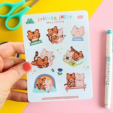 Bao & Mango sticker sheet. Un proyecto de Ilustración digital, Dibujo, Artesanía y Diseño de personajes de Ilaria Ranauro - 27.05.2025