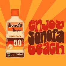 SONOFA Beach. Digital Illustration, Br, ing, Identit, Digital Drawing, Lettering, Product Design, H, Lettering, and Digital Lettering project by Tholbjorn - 05.27.2025