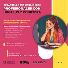 Imagen publicitaria UDGPlus-Coursera. Graphic Design, Marketing, and Communication project by Claudia Anaya - 05.27.2025
