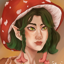 Retrado fantasía Elfa del bosque. Drawing, Portrait Drawing, Digital Drawing, Traditional illustration, Digital Illustration, and Digital Painting project by Michelle Coisson - 05.27.2025