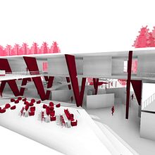 Facultad de Arquitectura NK. Architecture, and Architectural Illustration project by Naomi Yungan - 05.29.2025