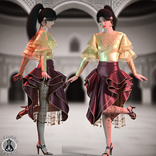 in flamenco style. Projekt z dziedziny 3D,  Animacja, Projektowanie mod i  Modelowanie 3D użytkownika Natalia Ivanchenko - 01.06.2025