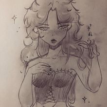 Karen va de fiesta . Projekt z dziedziny R, sunek ołówkiem,  R, sunek, Kreat, wne zabaw, z dziećmi i Sketchbook użytkownika Lidia Canseco Rivera - 01.06.2025