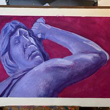 The Ludovisi Gaul. Projekt z dziedziny Malowanie gwaszami, Trad, c, jna ilustracja i  Malarstwo użytkownika samhamrick - 02.06.2025