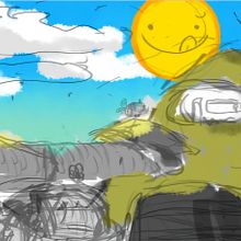 Aeropuerto Rayo de Sol Bonaparte. Un progetto di Arte concettuale, Illustrazione digitale, Pittura digitale e Teoria del colore di Kadiel Medina - 03.06.2025